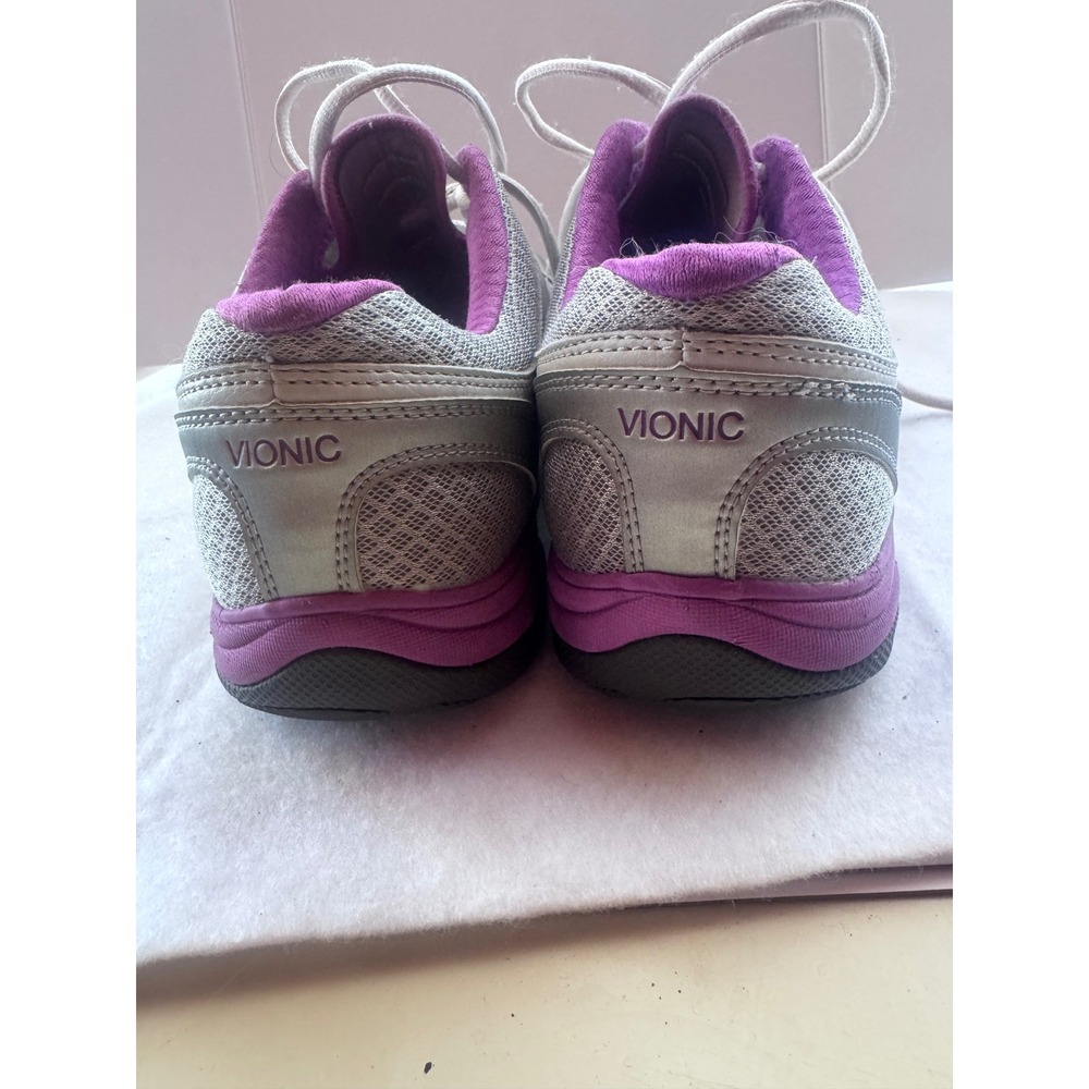 Vionic Orthaheel Grey Purple Walking Shoes 1st Ray Technology Sneakers Women wd - Picture 2 of 3